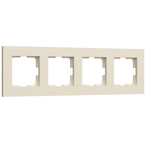 Рамка на 4 поста Werkel Slab айвори матовый W0042962 4690389193521