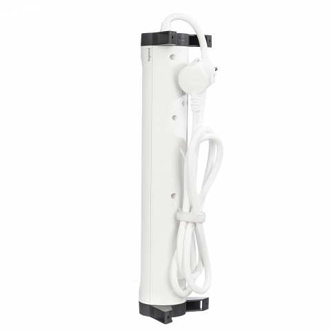 Legrand Revolution Комфорт Бело-черный Удлинитель 3x2К+З с 2xUSB A+C (3А), кабель 1,5м, плоские розетки, УЗИП с индикацией, фиксируемый поворотный бло