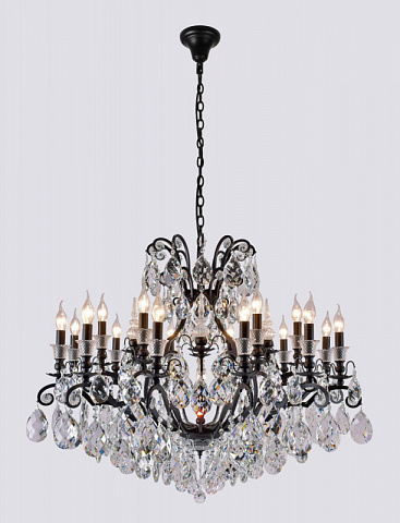 Подвесная люстра Crystal Lux MAGNIFICO SP19 BLACK/TRANSPARENT