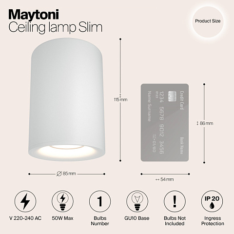 Накладной светильник Maytoni C012CL-01W