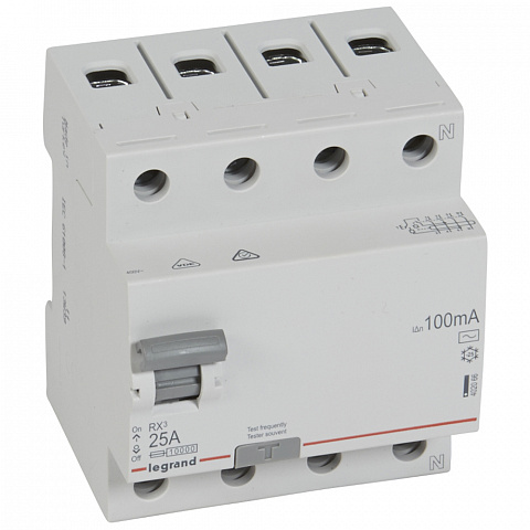 Legrand RX3 УЗО 4P 100мА 25А (AC)