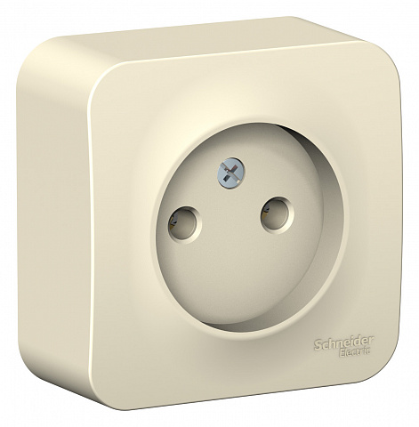 Systeme Electric Blanca наруж Молочная Розетка б/з без шторок 16А, 250В, изолир. пластина