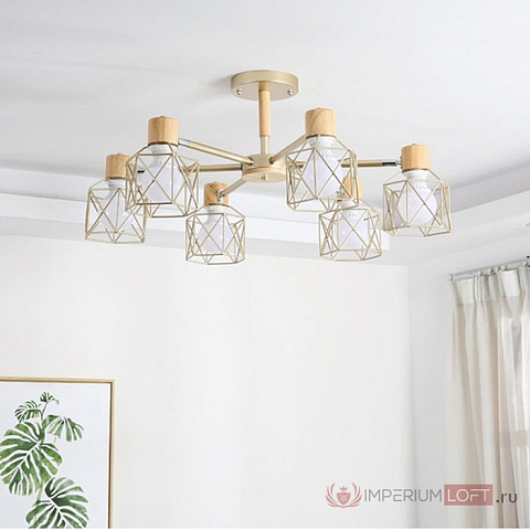Потолочная люстра Imperium Loft Corf B3 Black 8 Lamps 189477-26