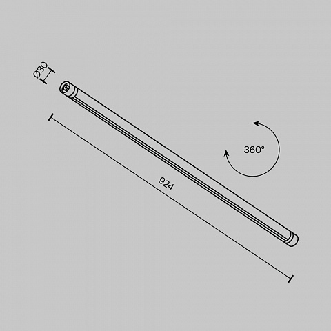 Шинопровод Maytoni CA012-TRX-900-B