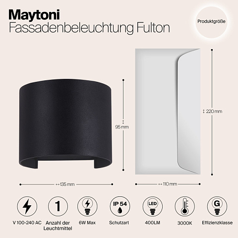 Светильник настенный Maytoni O573WL-L6B