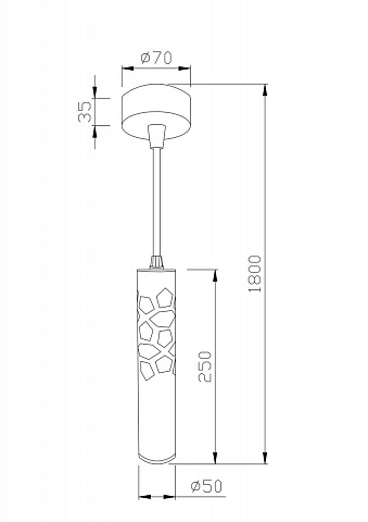 Подвесной светодиодный светильник Maytoni Technical Torre P037PL-L11B4K