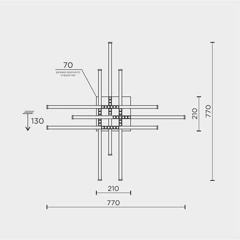 Накладной светильник MODELUX MDL.9376.700CL BK