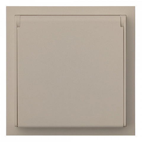 Розетка в сборе IP44, латте (35946 LT)