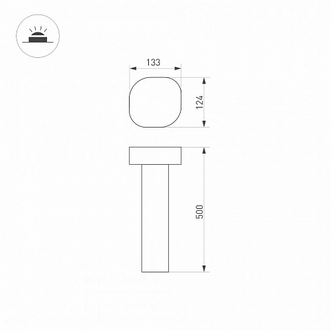 Уличный светодиодный светильник Arlight LGD-Swamp-Boll-H500-7W Warm3000 029968
