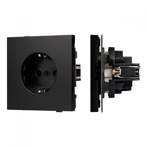 Механизм электрической розетки SCT-TENDO-MEU1-PL-BK (230V, 16A) Arlight 054079