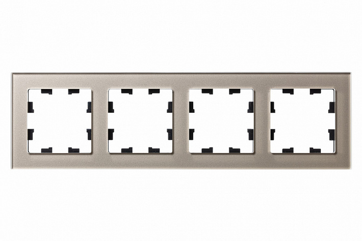 Systeme Electric AtlasDesign Nature Стекло шампань Рамка 4-ая