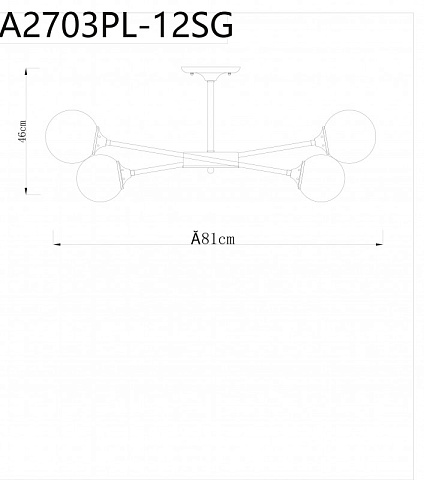 Люстра на штанге ARTE Lamp A2703PL-12SG