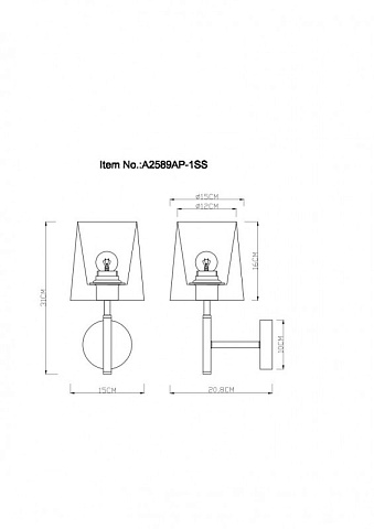 Бра ARTE Lamp A2589AP-1SS