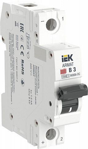 IEK ARMAT Автоматический выключатель M06N-DC 1P B 3А