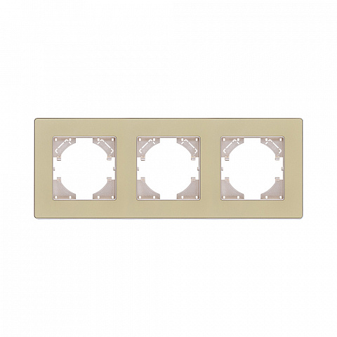 Рамка 3-постовая, золотой Kollinger Eleganz Acryl EA3GD