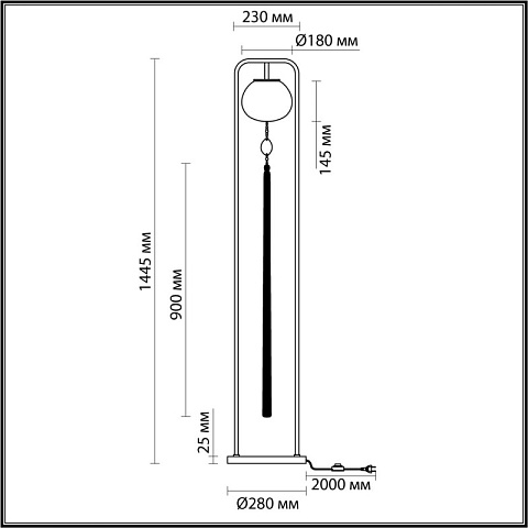 Торшер Odeon Light 5432/1F