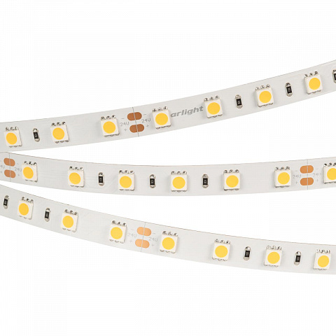 Светодиодная лента Arlight 4W/m 60Led/m 5060SMD теплый белый 5M RT-B60-10mm 24V Warm2400 018099(2)