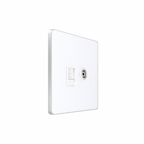 Systeme Electric Systeme Infinity Арктический лед Розетка информационная TV/FM и RJ-45 кат.5е