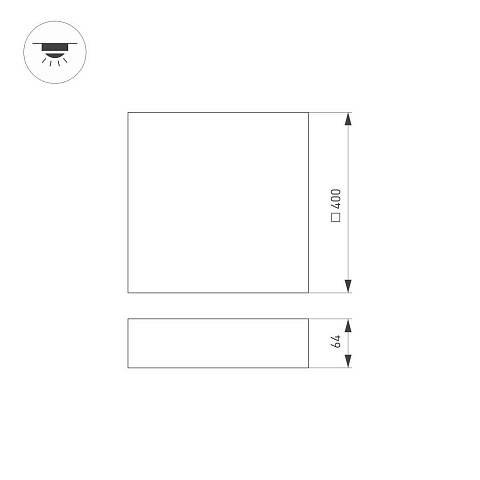 Потолочный светодиодный светильник Arlight IM-Quadro-Emergency-3H-S400x400-44W Warm3000 041029