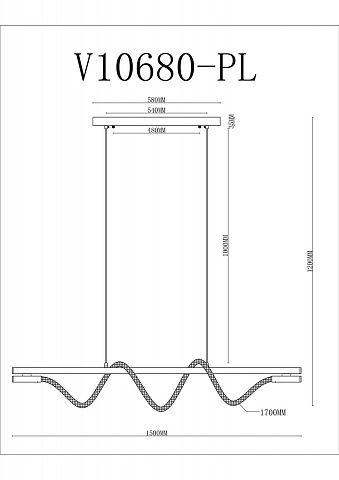 Подвесной светильник Moderli V10680-PL