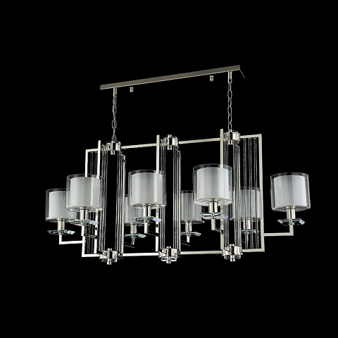 Подвесная люстра Crystal Lux Nicolas SP8 L1000 Nickel/White