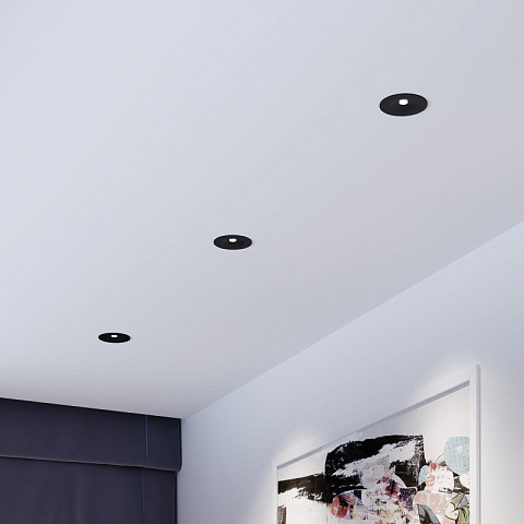 Встраиваемый светильник Elektrostandard 15275/LED 12W 4000K черный