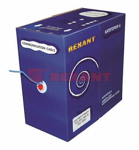 Кабель FTP 4PR 23AWG CAT6 305м Rexant