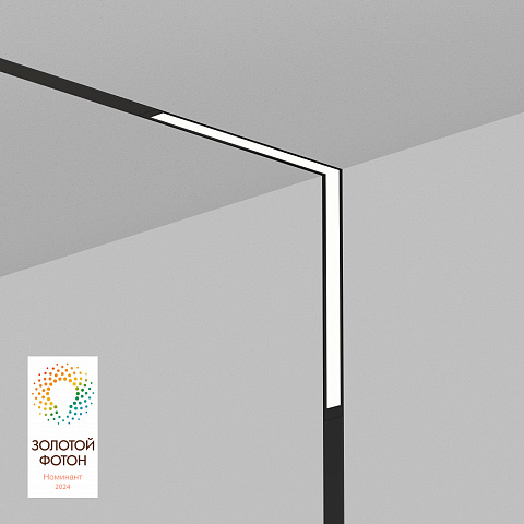 DK8015-BK Угловой трековый светильник SMART LINEAR со светодиодом, L312*312, 220V, 18W, 3000-6000К, IP20, черный, алюминий