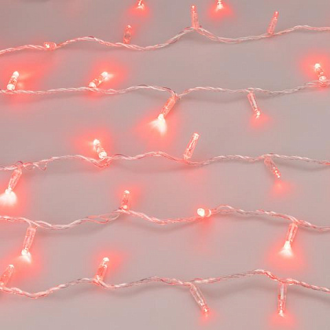 Уличная светодиодная гирлянда Ardecoled нить 230V красный ARD-String-Classic-1000-Clear-100Led-Pulse Red 031639
