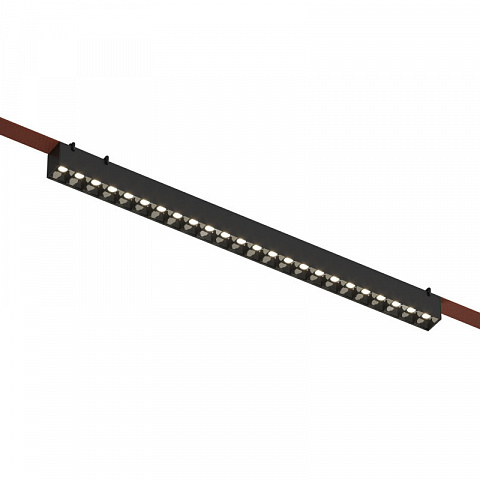 DK5672-BK Cветильник для трека-ремня Belty Smart, серия Grill, со светодиодом, L642*W40*H45мм, 48V DC, 24W, RA90, 24°, 2700-6000K, IP20, черный, алюминий