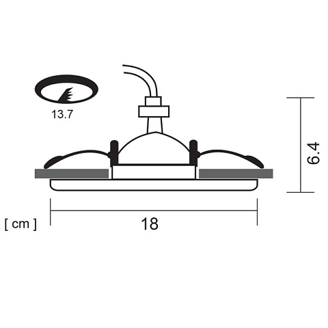 Встраиваемый светильник ARTE Lamp A6664PL-1BK