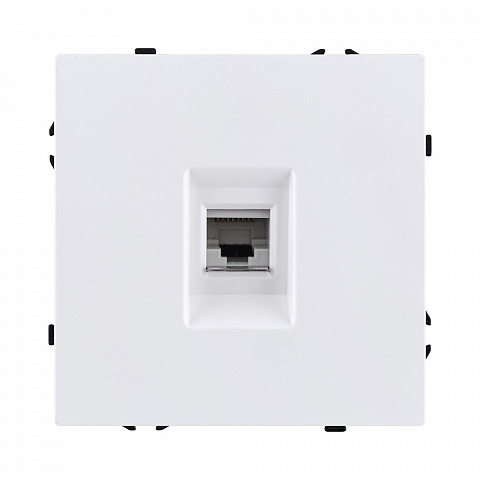 Розетка Ethernet RJ45 Cat.6, белый матовый Kollinger Eclipse EC-017WH