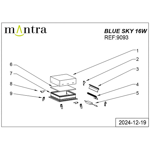 Встраиваемый светильник Mantra 9093