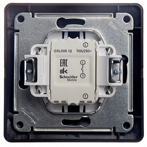 Systeme Electric Glossa Сиреневый туман Выключатель 1-клавишный сх.1, 10AX (в сборе)
