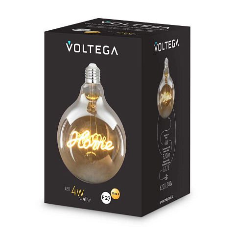 Лампа светодиодная филаментная Voltega 271 E27 4W 2500K желтая 8551