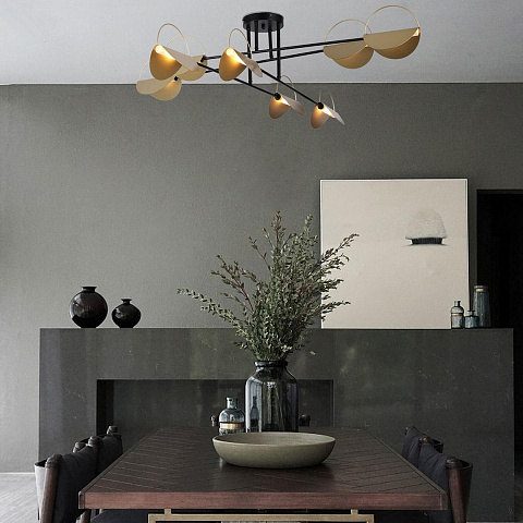 Потолочная люстра Eurosvet Grazia 70148/8 черный/золото Smart