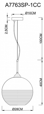 Подвесной светильник ARTE Lamp A7763SP-1CC