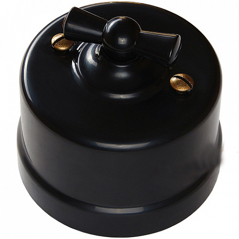 BIRONI Лизетта Пластик Черный Выключатель проходной 1-кл