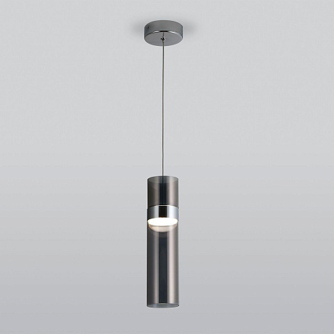 Подвесной светодиодный светильник Eurosvet Lumen 50244/1 Led хром/дымчатый
