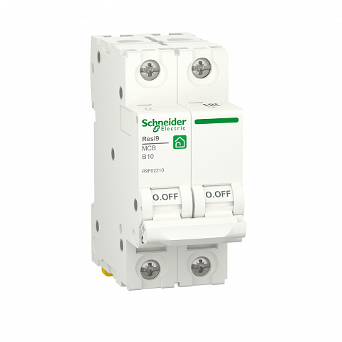Schneider Electric RESI9 Автоматический выключатель (АВ) B 10А 2P 6000A
