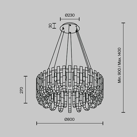 Подвесная люстра MODELUX ML.6621.19 BS