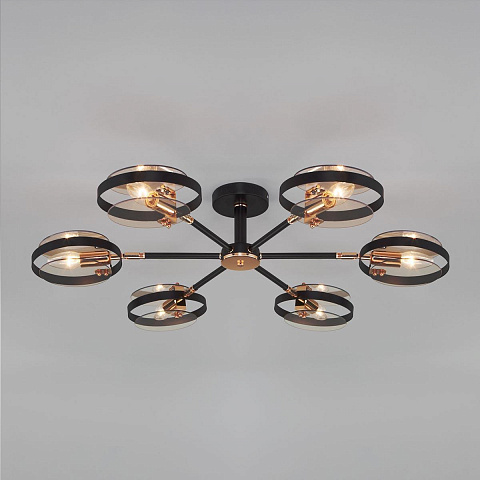 Потолочная люстра Eurosvet Gallo 70121/6 черный Smart