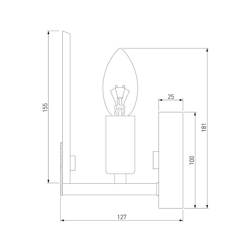 Бра Eurosvet Marble 60158/1 латунь