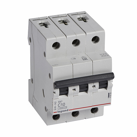 Legrand RX3 Автоматический выключатель 3P 10А (C) 4,5kA