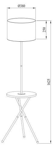 Торшер ARTE Lamp A2070PN-1BK