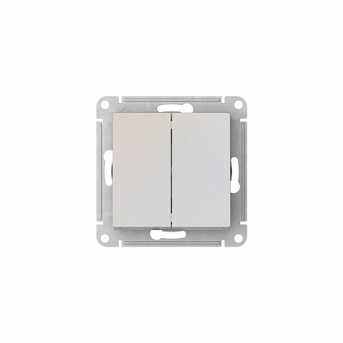 Systeme Electric AtlasDesign Жемчуг Переключатель 2-клавишный, сх.6/2, 10АХ, мех., быстрозажим. клем.