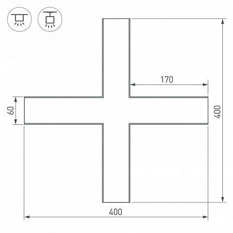 Коннектор X-образный Arlight SL-Line-6070 030143