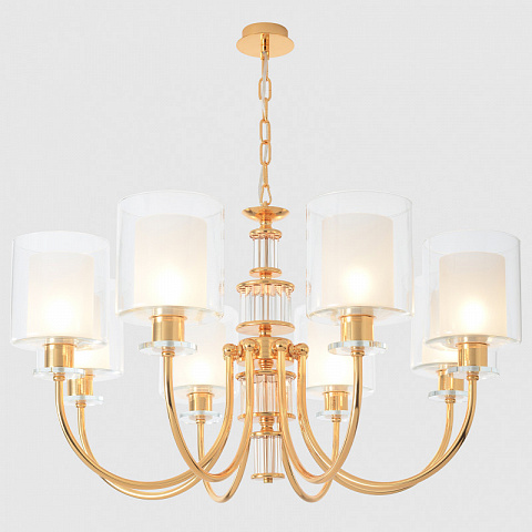 Подвесная люстра Crystal Lux ELENA SP8 GOLD