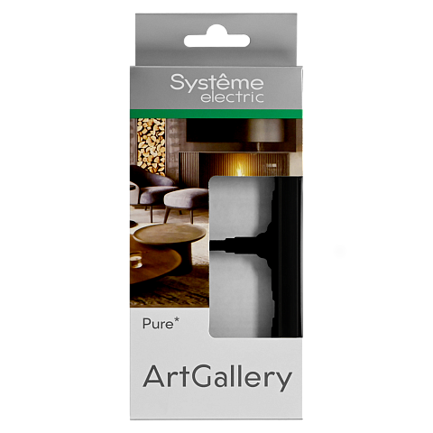 Systeme Electric ArtGallery Pure Матовое органическое стекло Черный Рамка 2-ая