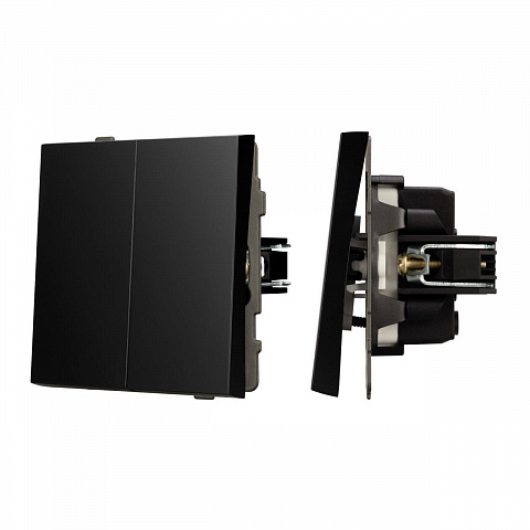 Механизм выключателя управления шторами SWT-TENDO-MKR2-PL-BK (230V, 10A) Arlight 054139